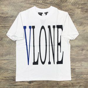 Vlone Staple Blue on White Tee